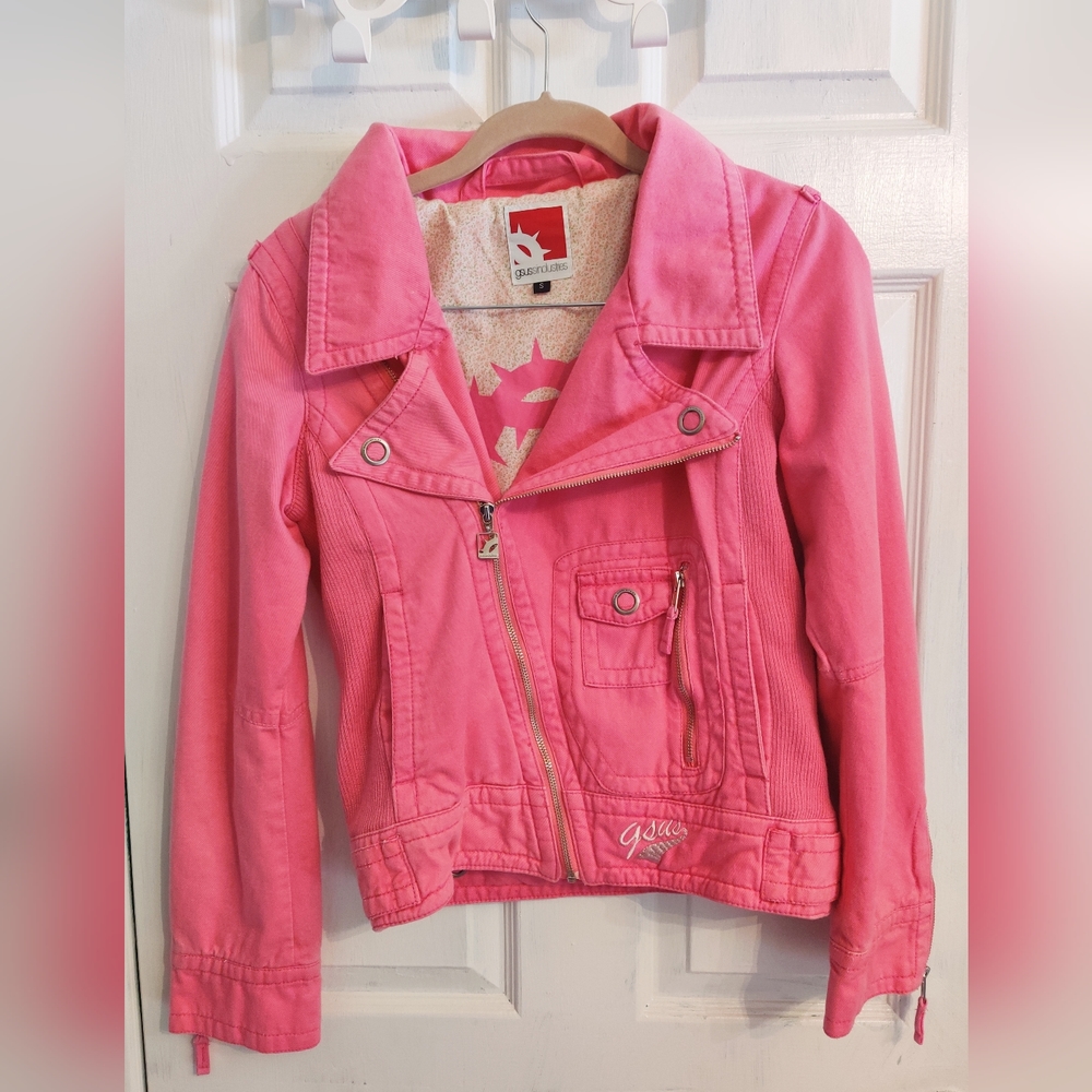 Vintage Gsus Industries Small Pink Moto Jacket